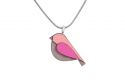 Wooden pendant Pink Bird Pendant