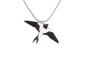 Wooden pendant Swallow Pendant