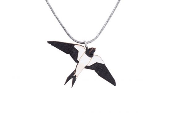 Wooden pendant Swallow Pendant