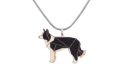 Wooden pendant Walking Collie Pendant