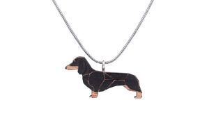 Wooden pendant Walking Dachshund Pendant