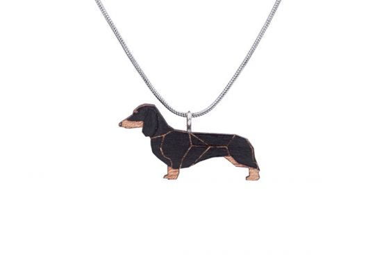Wooden pendant Walking Dachshund Pendant