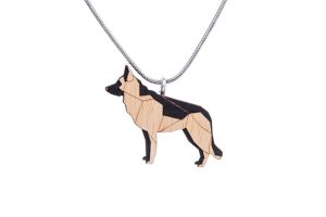 Wooden pendant Walking Shepherd Pendant