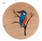 Solid wood kingfisher decoration