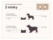 Stand with two bowls  for dogs LINEA L – Oak wood