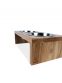 Stand with two bowls  for dogs LINEA M – Oak wood