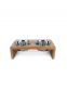 Stand with two bowls  for dogs LINEA M – Oak wood