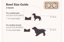 Stand with two bowls  for dogs LINEA L – Oak wood