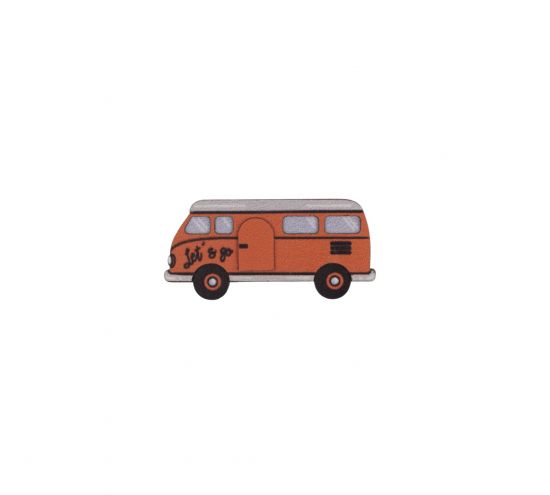 Wooden brooch Minivan 
