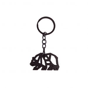 Black Walking Bear Keyring