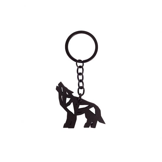 Black Walking Wolf Keyring Black Walking Wolf Keyring