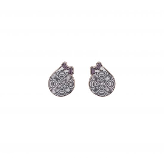 Fire Hose Wooden Earrings