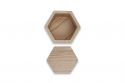 Wooden Hexagonal Box with Lid