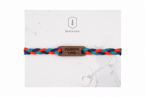 Braided Cord Bracelet Coral 