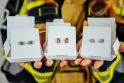 Fire Extinguisher Wooden Earrings