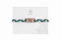 Breeze knitted bracelet with wooden detail