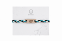 Breeze knitted bracelet with wooden detail