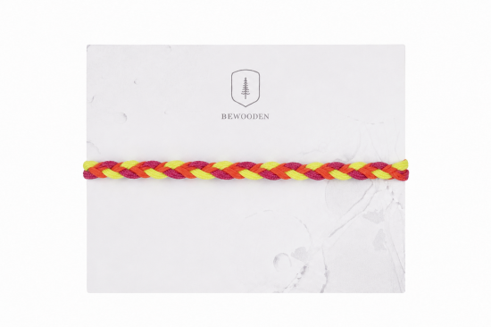 Braided Cord Bracelet Neon 