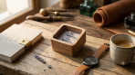 Small Wooden Jewelry Box with Lid