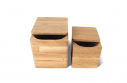 Wooden square container with seal