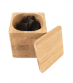 Wooden square container with seal