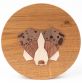 Solid Wood Australian Shepherd Decoration