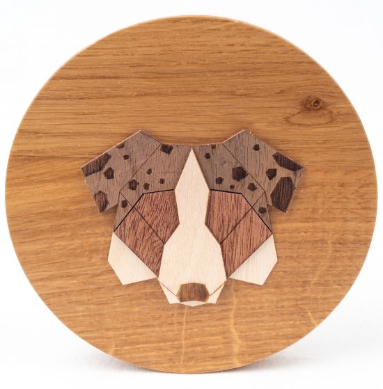 Solid Wood Australian Shepherd Decoration Solid Wood Australian Shepherd Decoration