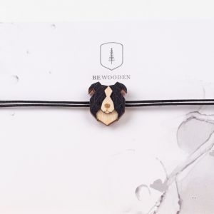 Borde Collie Wooden Bracelet
