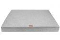 Wooden dog bed with an orthopedic mattress