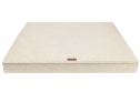 Wooden dog bed with an orthopedic mattress