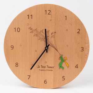 Wooden Little Prince Wall Clock Made of Solid Beech