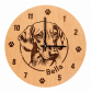 Custom Wooden Clock with Dog Breed and Name