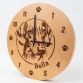 Custom Wooden Clock with Dog Breed and Name