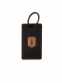 Leather keyring with wooden logo