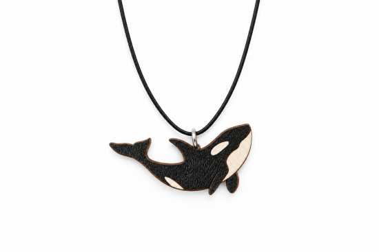 Wooden Pendant Orca