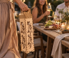 Wooden Wine Box with Grape Motif