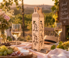 Wooden Wine Box with Vine Motif