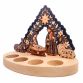 Wooden Candle Holder with Interchangeable Figurines