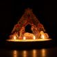 Wooden Candle Holder with Interchangeable Figurines