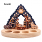 Wooden Candle Holder with Interchangeable Figurines